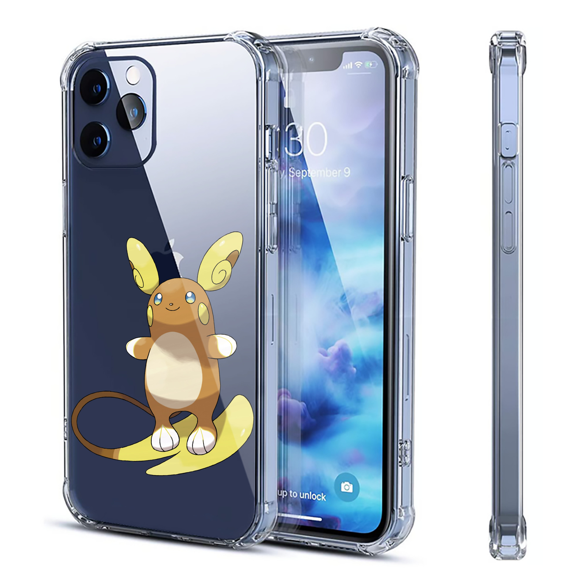（画像用） ポケットモンスター Pokémon 【iPhone 12シリーズ対応】透明スマホケース（クリアソフトケース）